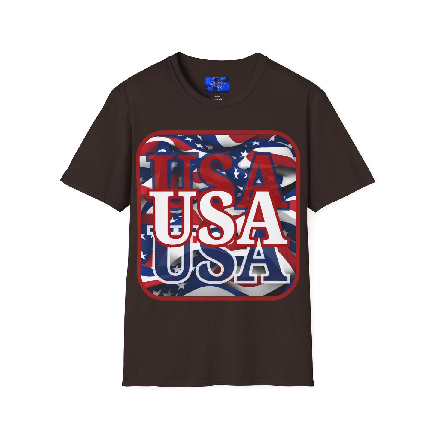 Red WHITE and Blue USA Patriot DKcolors Unisex T-Shirt by cypherpunkgear