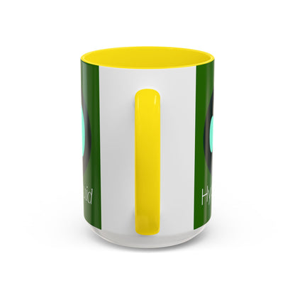 Hyperliquid White font Green Accent Mug by cypherpunkgear.com