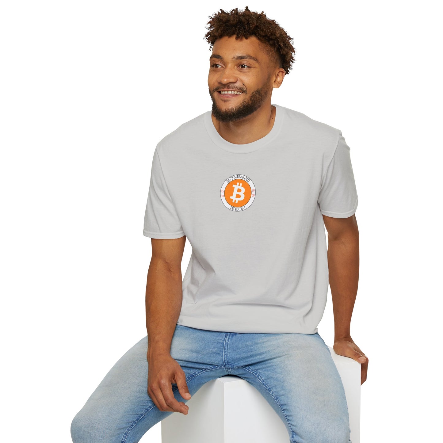 2-sided, Bitcoin, Bitcoin, Bitcoin (BTC) Light colors Unisex T-Shirt by cypherpunkgear.com