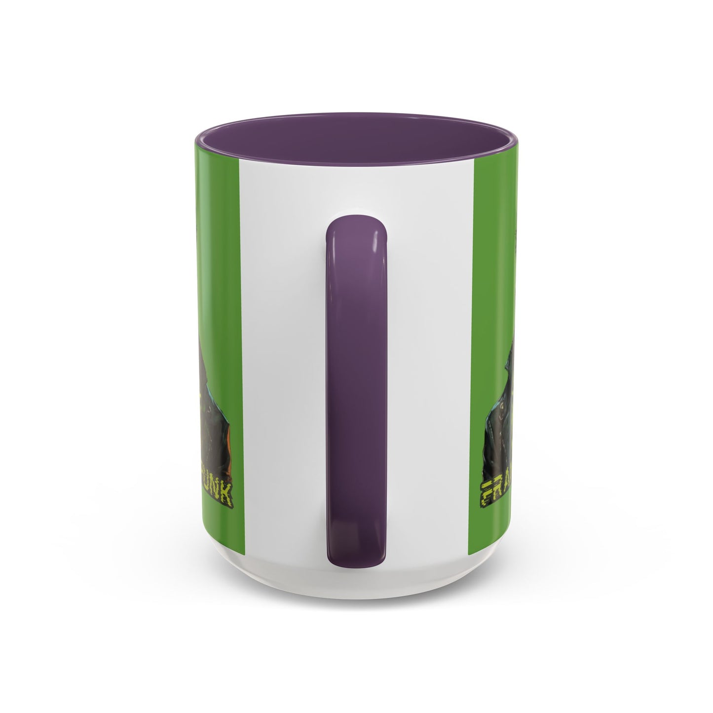 Frankenpunk Green Accent Mug by CreepyCrafts.boo