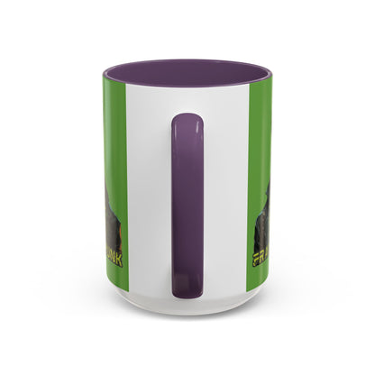 Frankenpunk Green Accent Mug by CreepyCrafts.boo