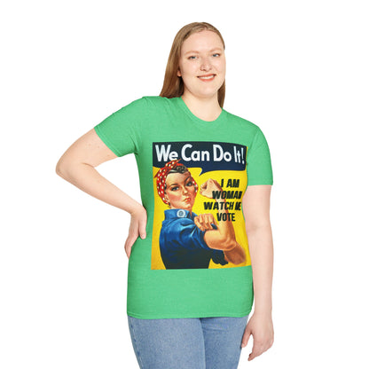 I Am Woman Watch Me Vote Rosie Dark colors Unisex T-Shirt by cypherpunkgear.com