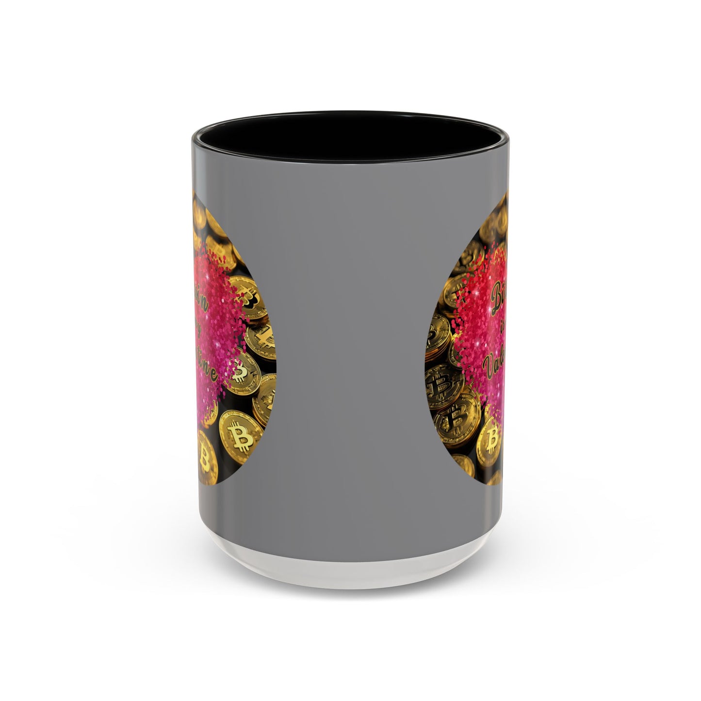 Bitcoin is My Valentine Grey Accent Mug by cypherpunkgear.com