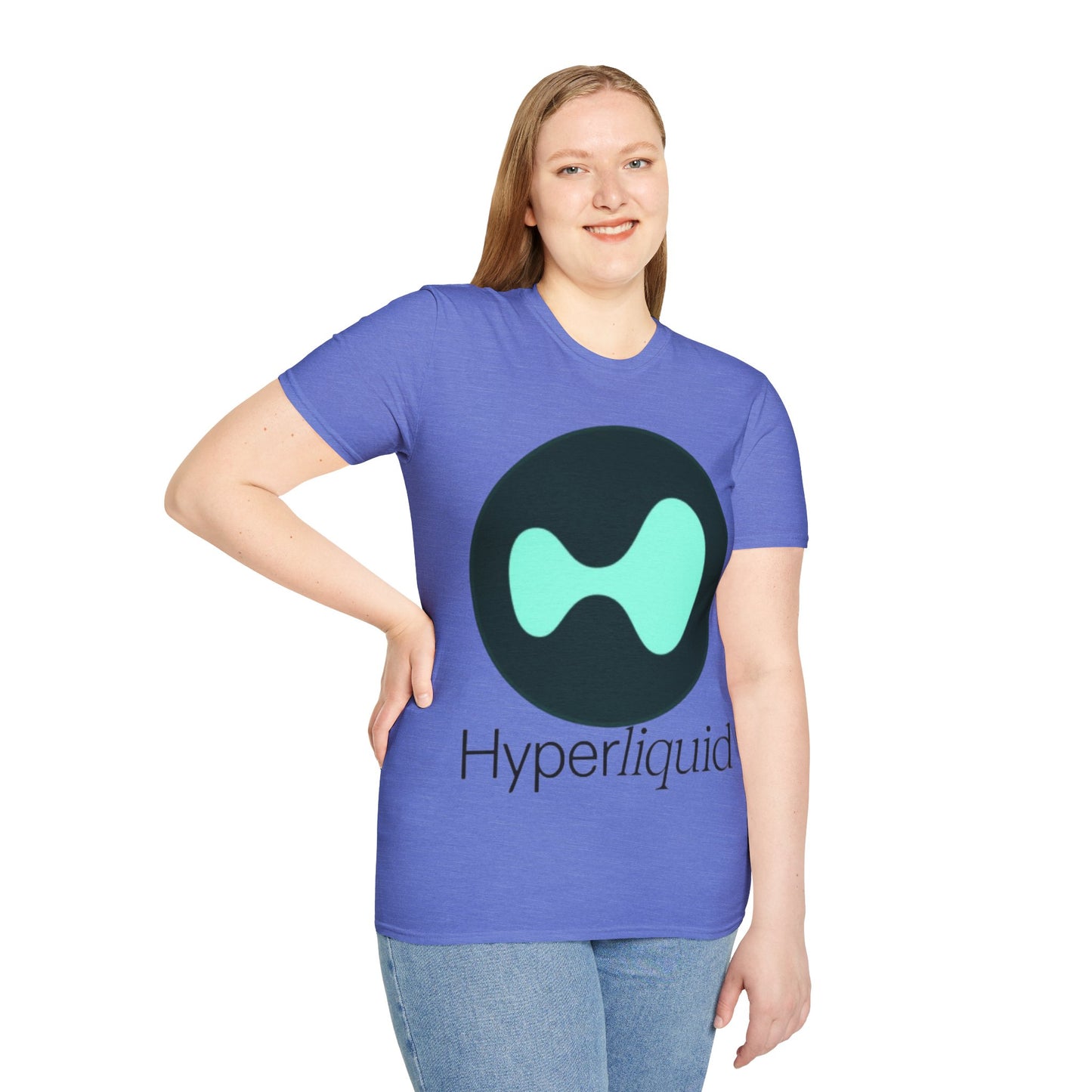 Hyperliquid Black font Unisex T-Shirt by cypherpunkgear.com