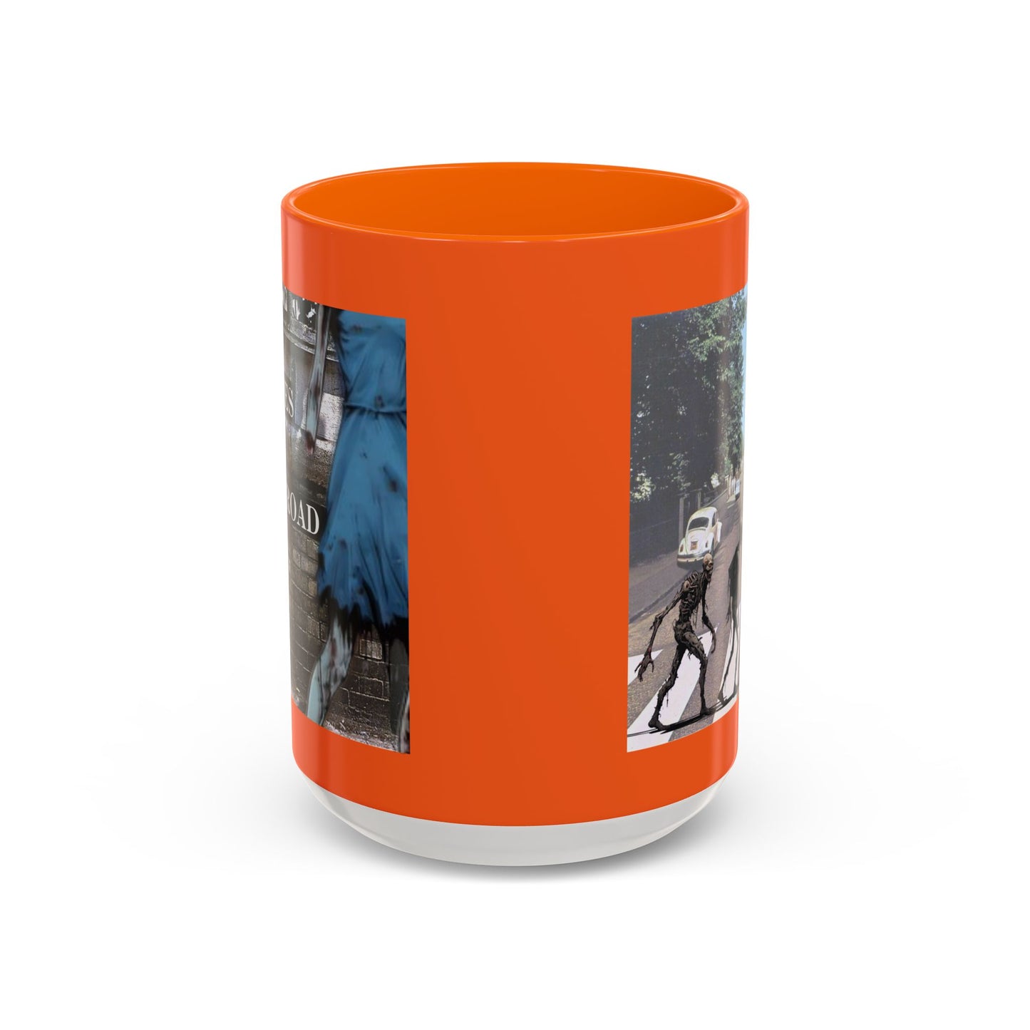 2-sided, Scabby Road Orange Accent Mug by CreepyCrafts.boo