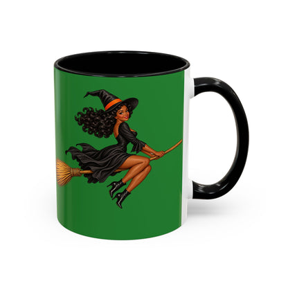 Velvet Vex Green Accent Mug by CreepyCrafts.boo