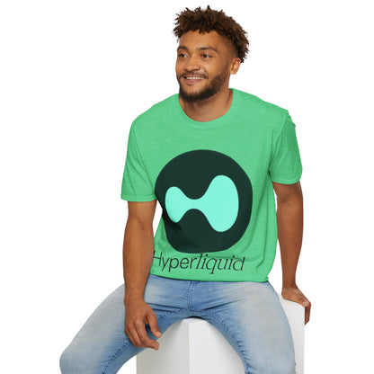 Hyperliquid Black font Unisex T-Shirt by cypherpunkgear.com