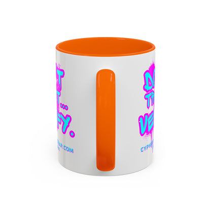 Don't Trust...Verify. White Accent Mug by cypherpunkgear.com