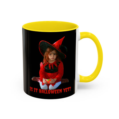 Is it Halloween yet? Black Accent Mug by CreepyCrafts.boo