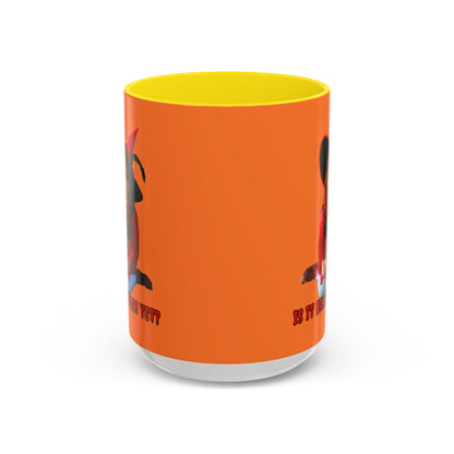 Is it Halloween yet? Orange Accent Mug by CreepyCrafts.boo