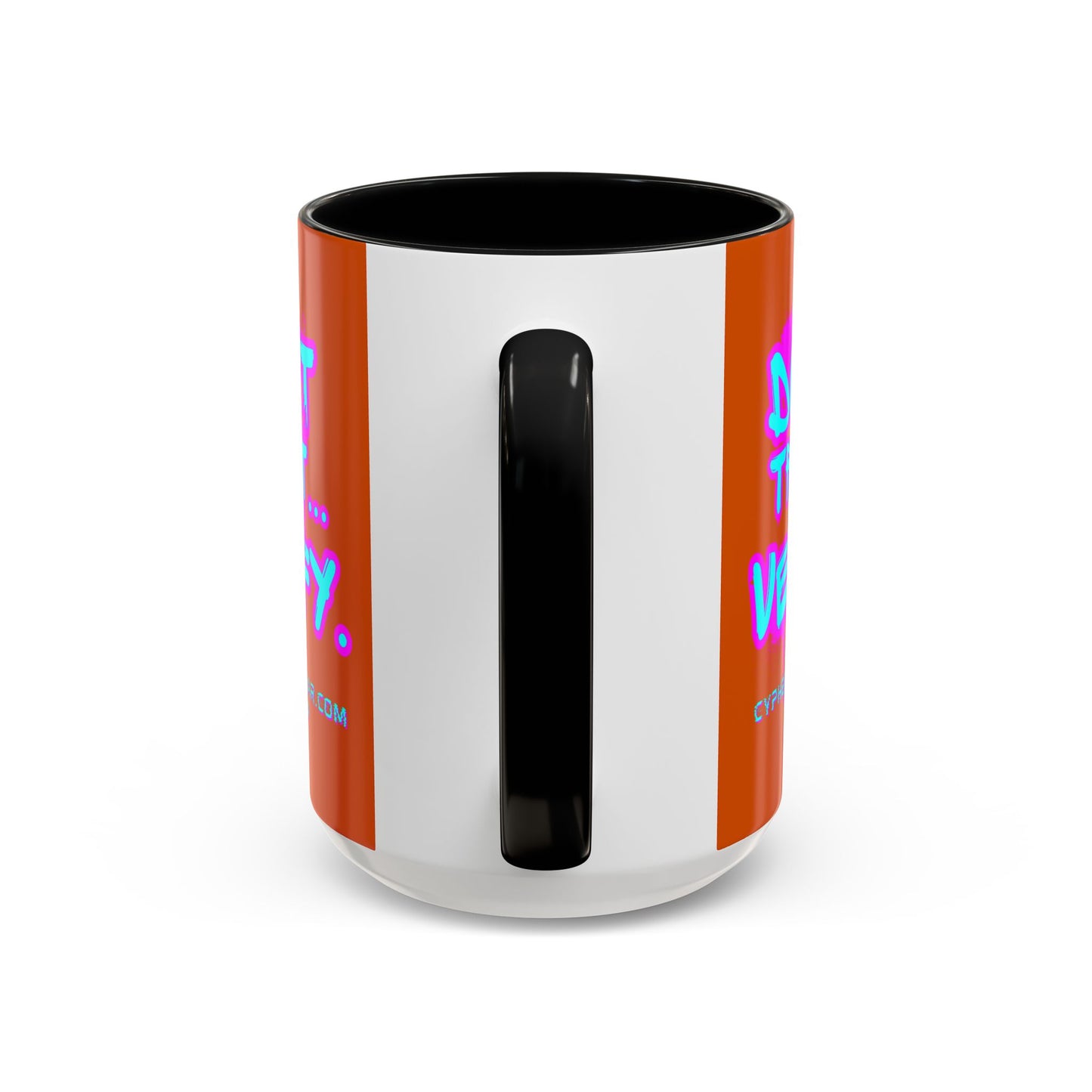 Don't Trust...Verify. Orange Accent Mug by cypherpunkgear.com