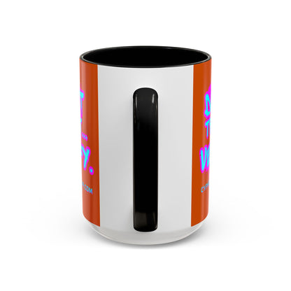 Don't Trust...Verify. Orange Accent Mug by cypherpunkgear.com