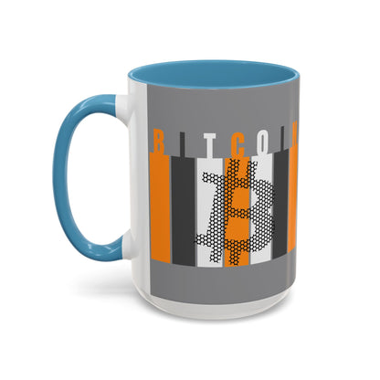 Bitcoin (BTC) Freedom Accent Mug by cypherpunkgear.com