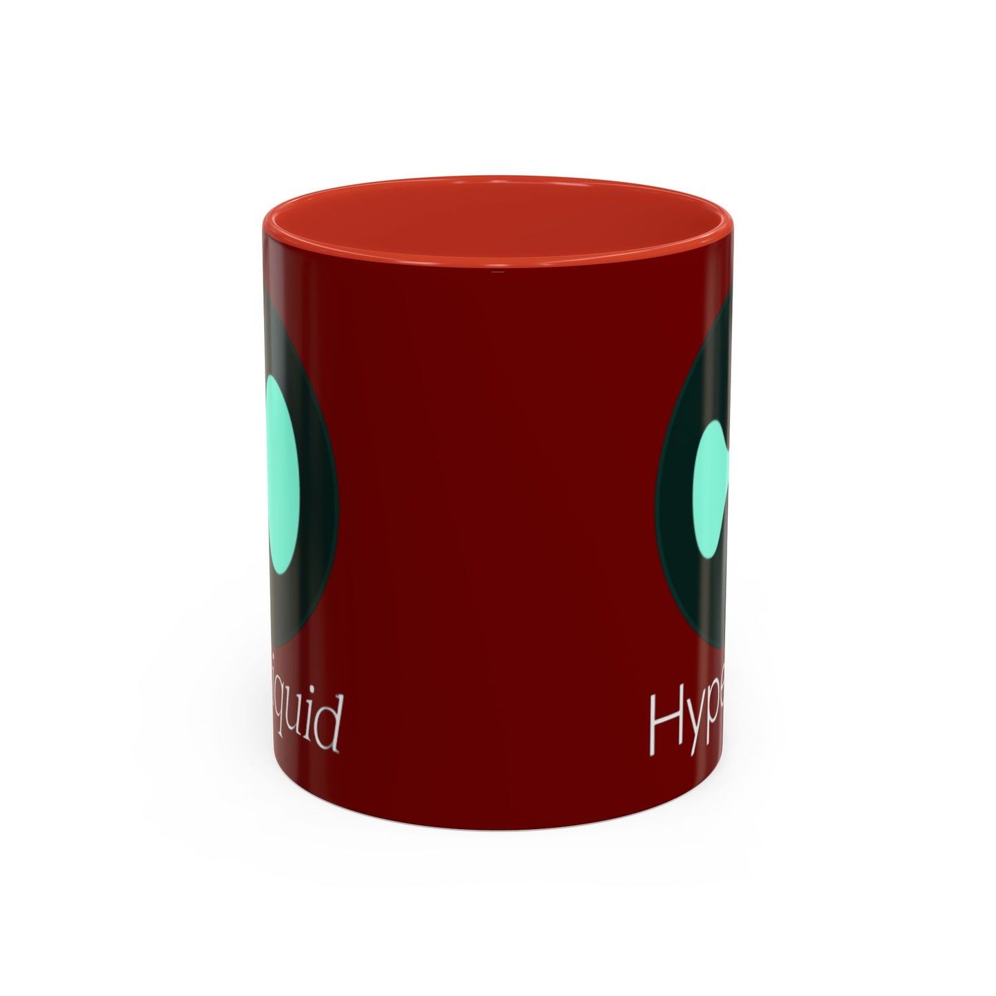 Hyperliquid White font Red Accent Mug by cypherpunkgear.com