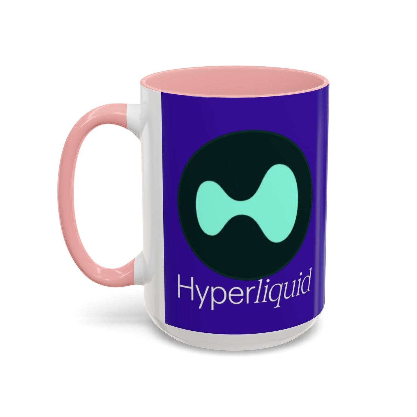 Hyperliquid White font Dark Purple Accent Mug by cypherpunkgear.com