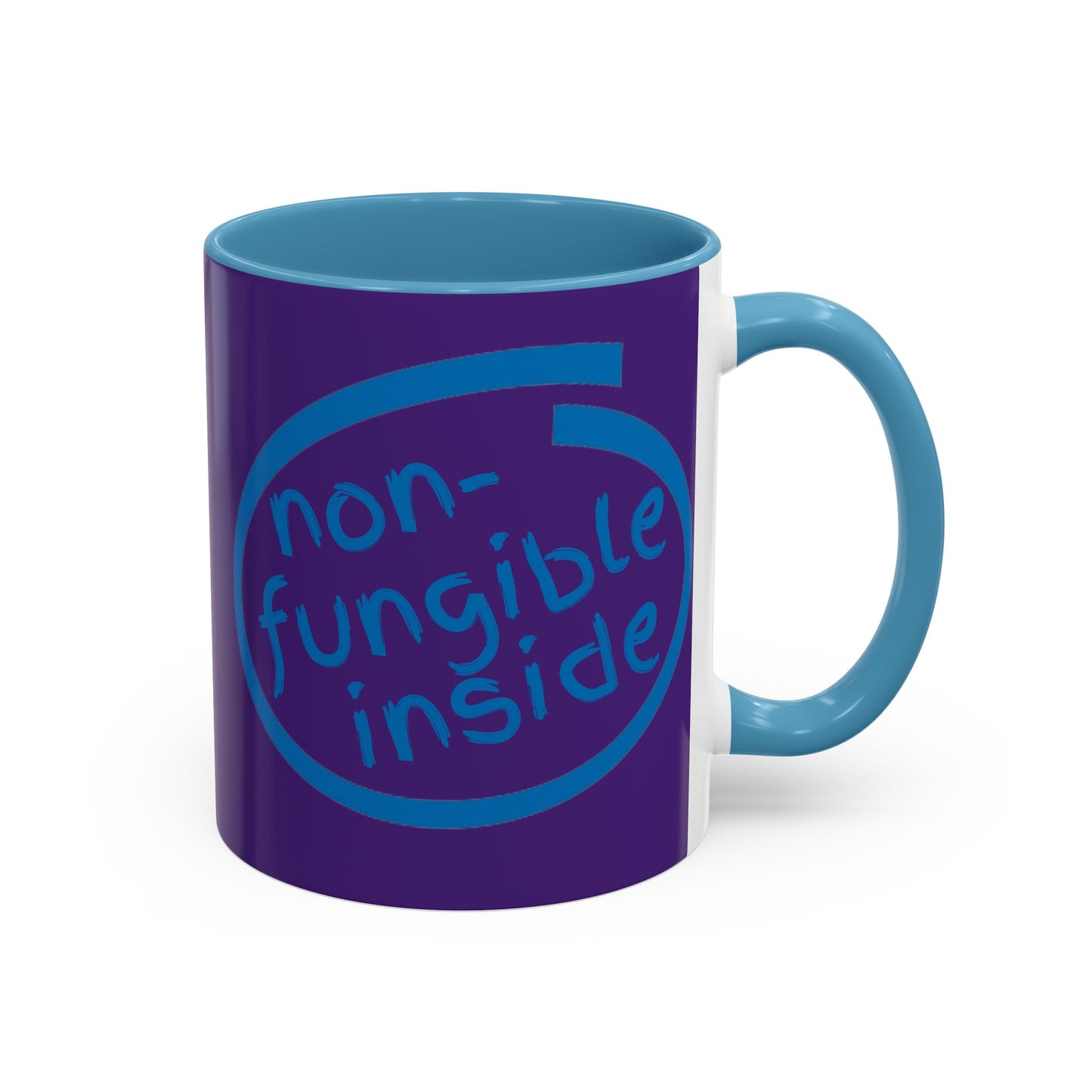 Non-Fungible Inside Purple Accent Mug by cypherpunkgear.com