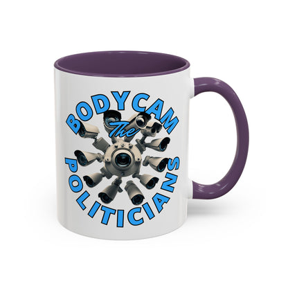 Bodycam the Politicians Cameras White Accent Mug by cypherpunkgear.com