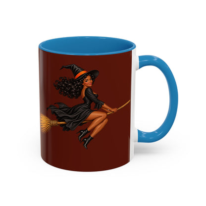 Velvet Vex Brown Accent Mug by CreepyCrafts.boo