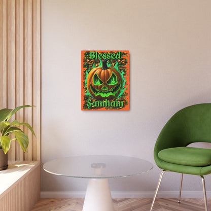 Blessed Samhain Green Jack Metal Art Sign by cypherpunkgear