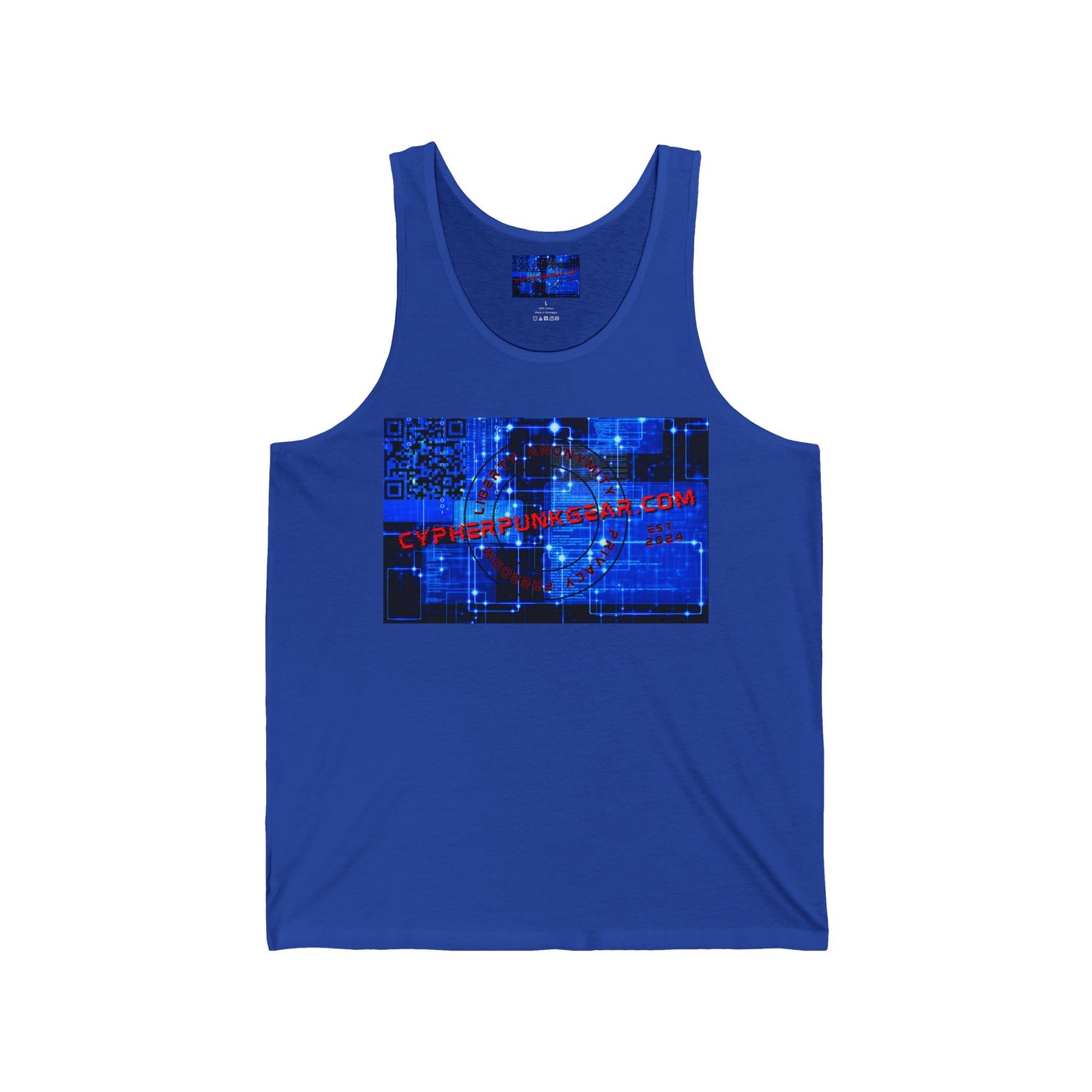 Cypherpunkgear.com logo Unisex Jersey Tank Top by cypherpunkgear.com
