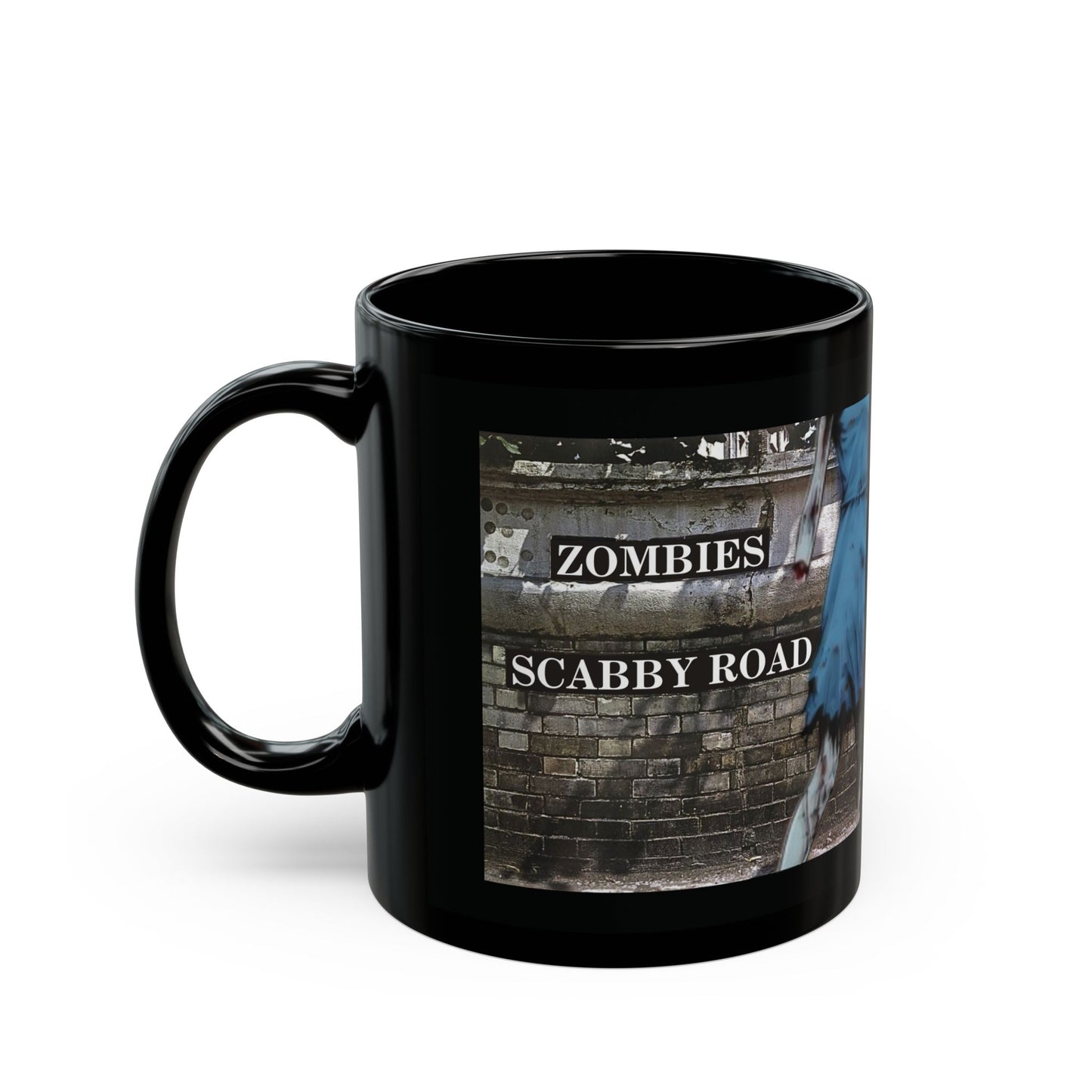 2-sided Scabby Road Black Mug by cypherpunkgear