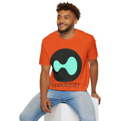 Hyperliquid Black font Unisex T-Shirt by cypherpunkgear.com