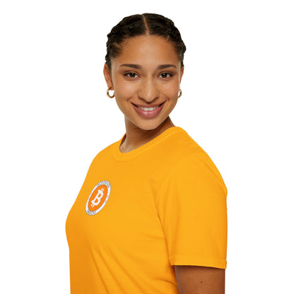 2-sided, Bitcoin, Bitcoin, Bitcoin (BTC) Light colors Unisex T-Shirt by cypherpunkgear.com