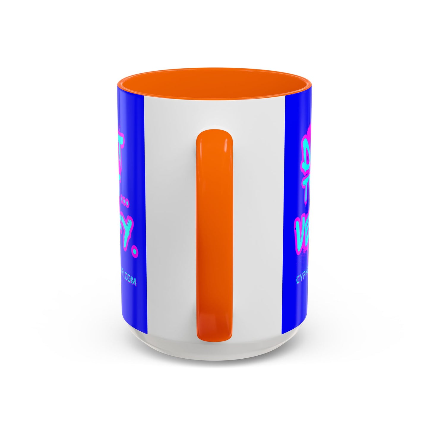 Don't Trust...Verify. Dark Blue Accent Mug by cypherpunkgear.com