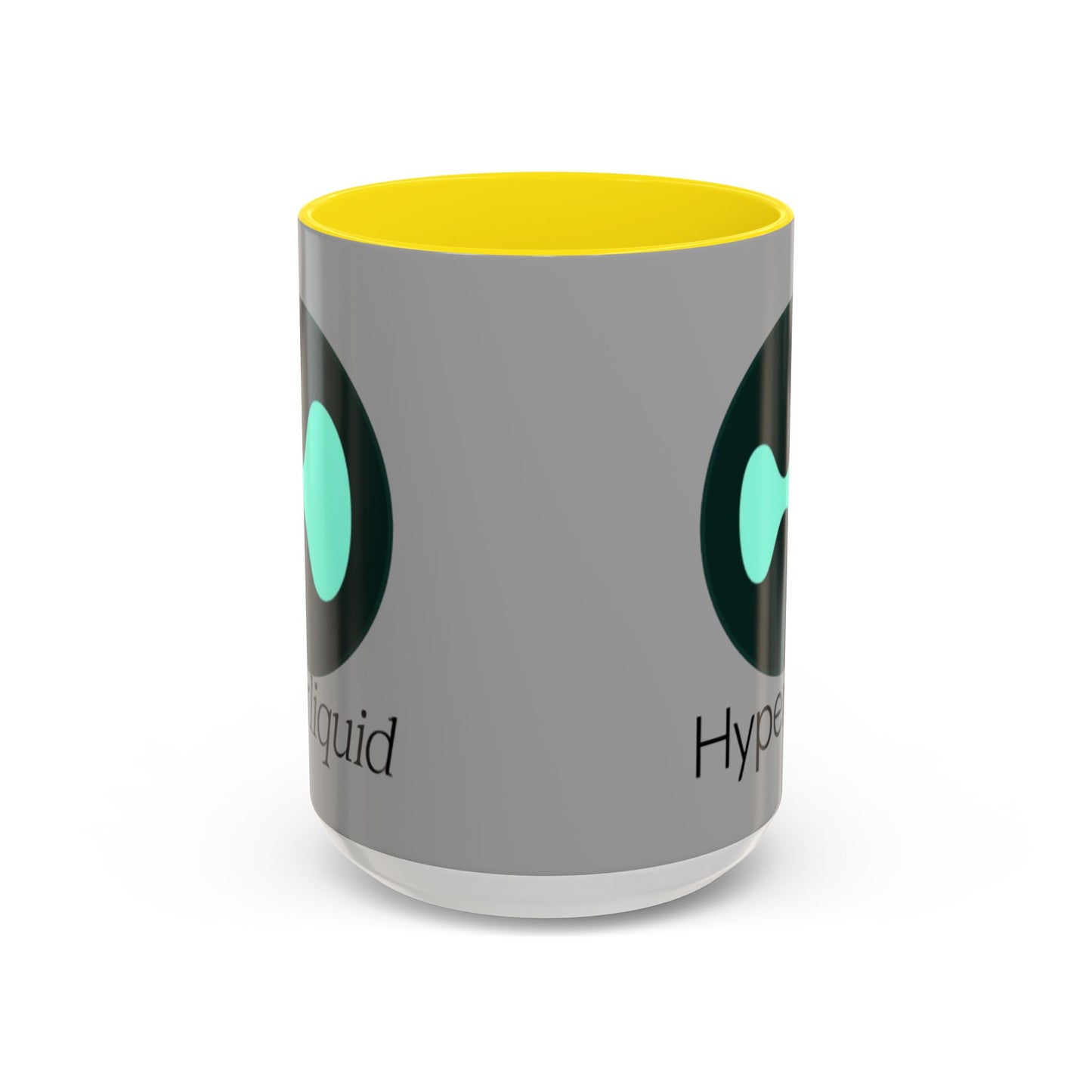 Hyperliquid Black font Grey Accent Mug by cypherpunkgear.com