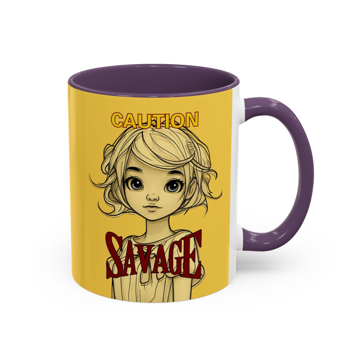 Caution, Savage Yellow Accent Mug by cypherpunkgear.com