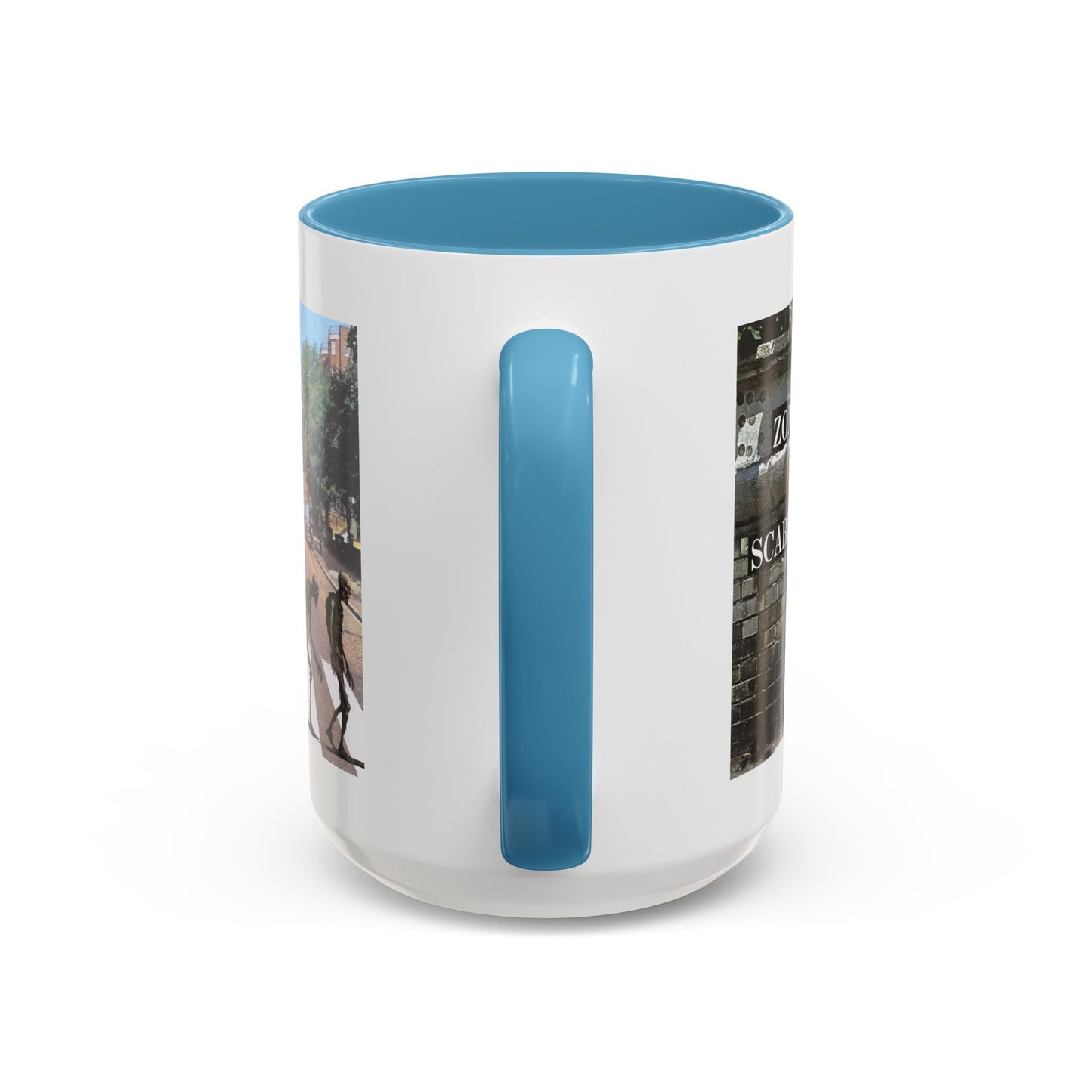 2-sided, Scabby Road White Accent Mug by CreepyCrafts.boo