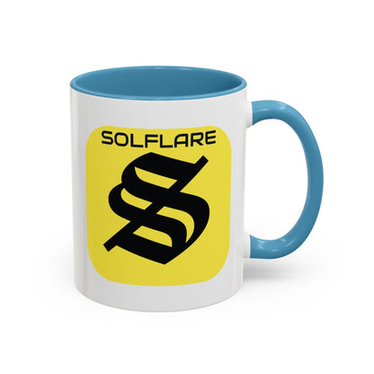 SolflareLogo White Accent Mug by cypherpunkgear.com