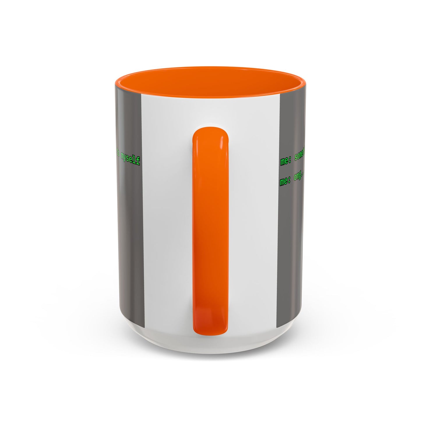 Sometimes I talk to myself - me: omg...same Grey Accent Mug by cypherpunkgear.com