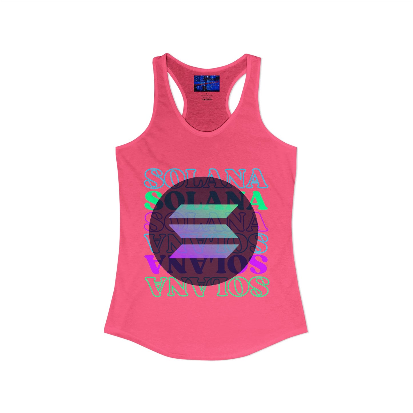 Solana, Solana, Solana (SOL) Women's Racerback Tank Top by cypherpunkgear.com