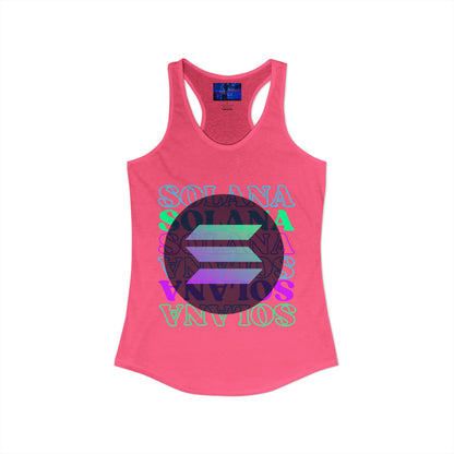 Solana, Solana, Solana (SOL) Women's Racerback Tank Top by cypherpunkgear.com