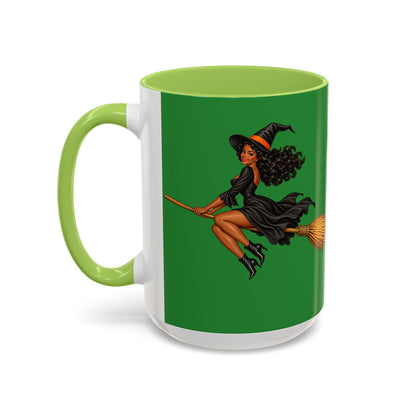 Velvet Vex Green Accent Mug by CreepyCrafts.boo