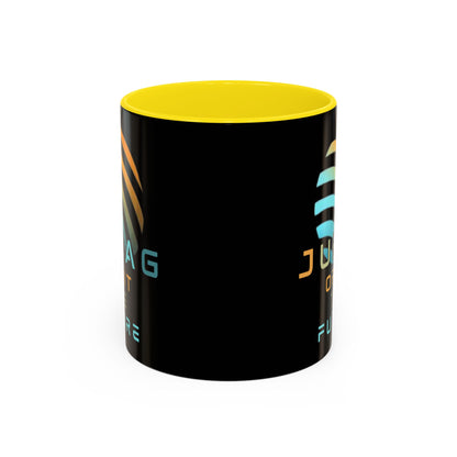Jupiter (JUP) Orbit the Future Black Accent Mug by cypherpunkgear.com