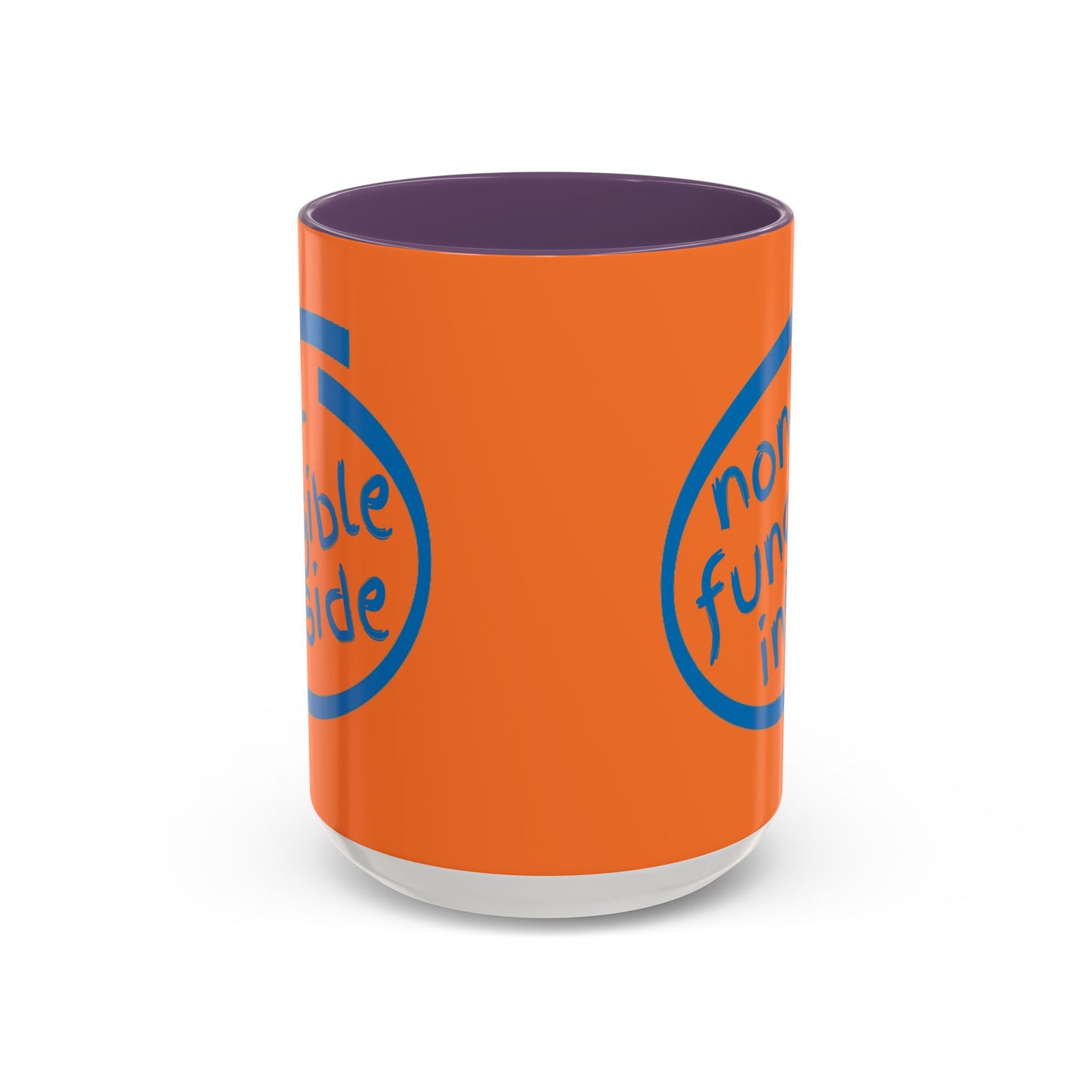 Non-Fungible Inside Orange Accent Mug by cypherpunkgear.com