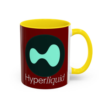 Hyperliquid White font Red Accent Mug by cypherpunkgear.com