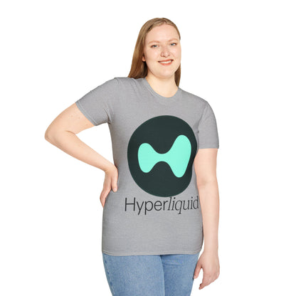 Hyperliquid Black font Unisex T-Shirt by cypherpunkgear.com