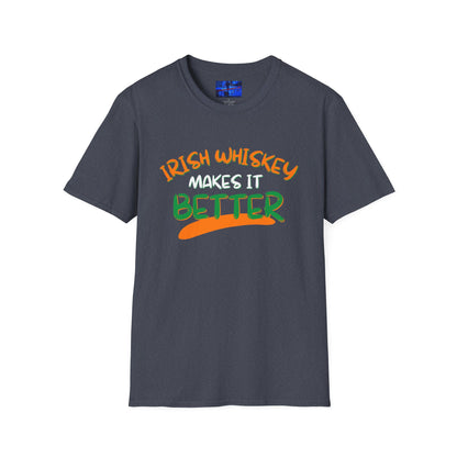 Irish Whiskey makes it better OWGfont DKcolors Unisex T-Shirt by cypherpunkgear.com