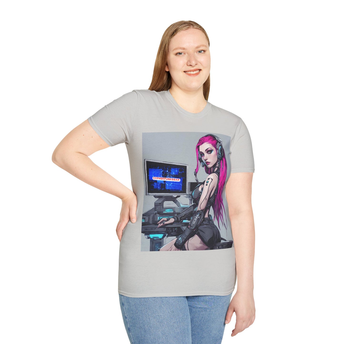 Netrunner Cyberpunk Light colors Unisex T-Shirt by cypherpunkgear.com