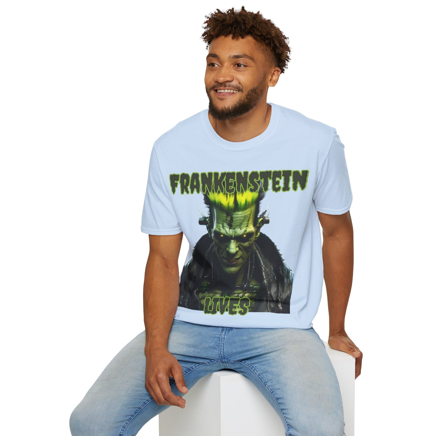 Frankenstein Lives Light colors Unisex T-Shirt by CreepyCrafts.boo