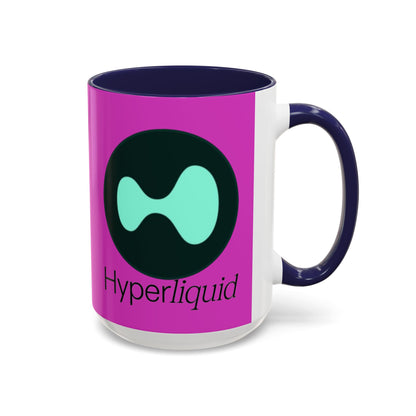 Hyperliquid Black font Pink Accent Mug by cypherpunkgear.com