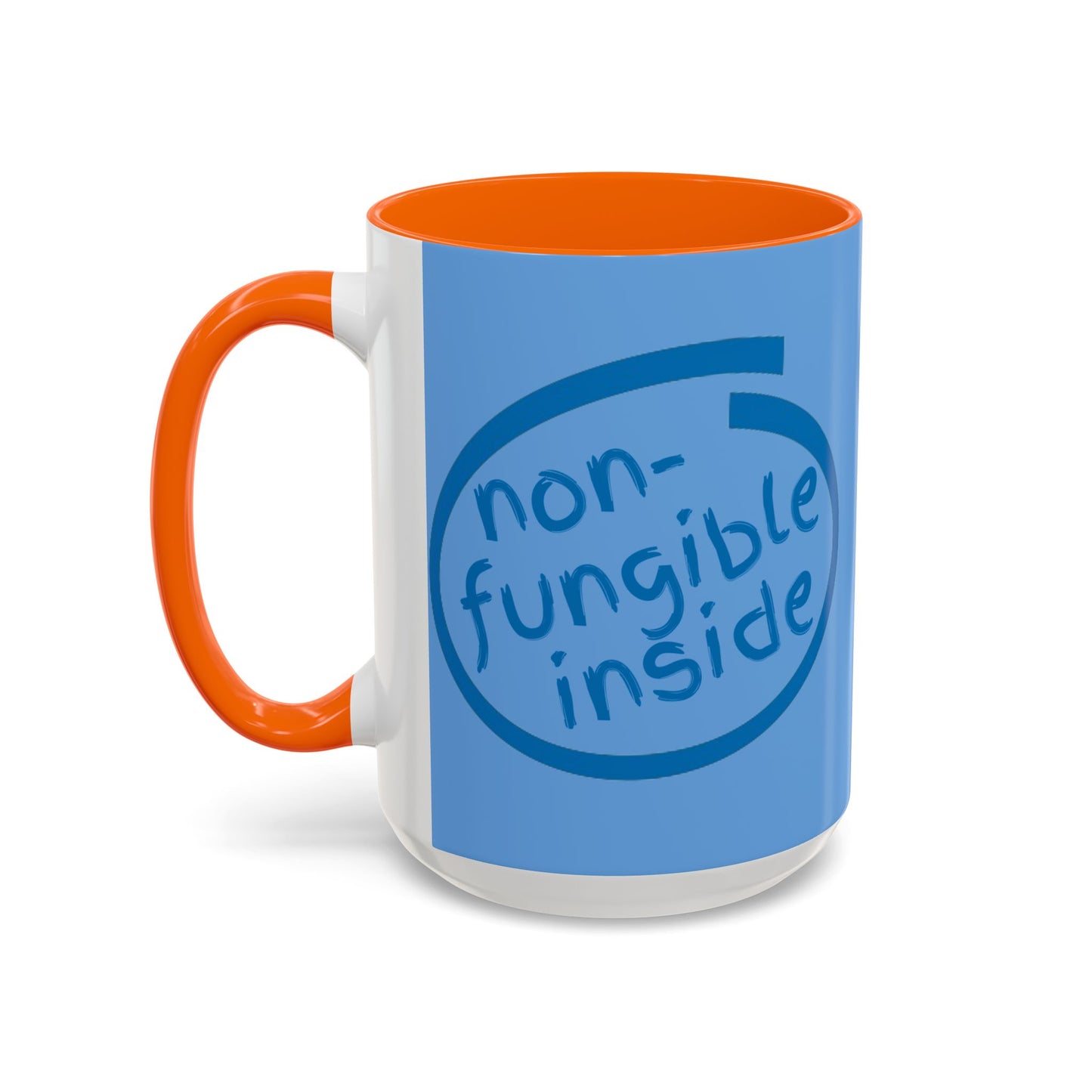 Non-Fungible Inside Light Blue Accent Mug by cypherpunkgear.com