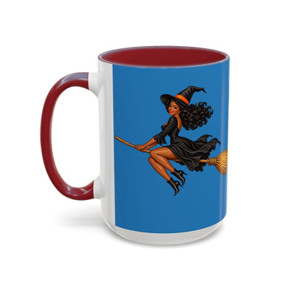 Velvet Vex Blue Accent Mug by CreepyCrafts.boo