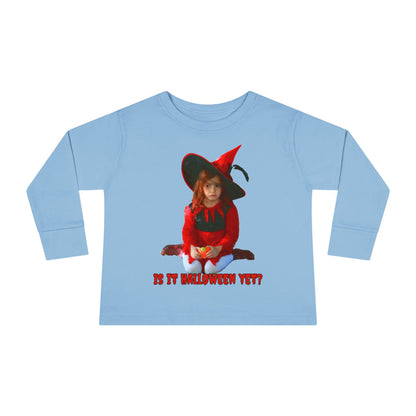 Is it Halloween yet? Toddler Long Sleeve Tee by CreepyCrafts.boo