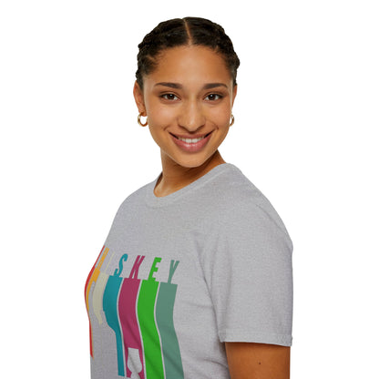 Whiskey spelled with an 'e' Light colors Unisex T-Shirt by cypherpunkgear.com