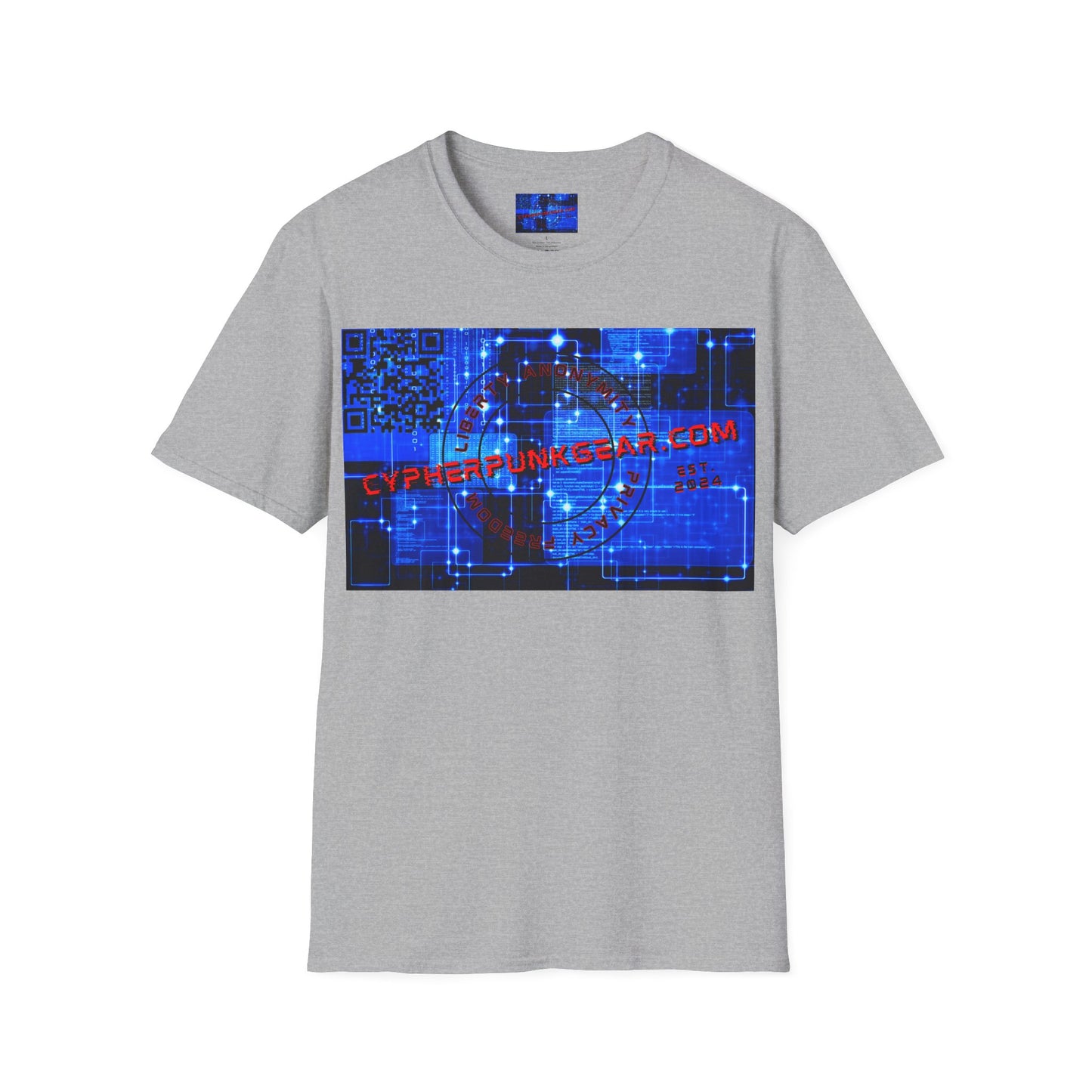 Cypherpunkgear.com logo Light colors Unisex T-Shirt by cypherpunkgear.com