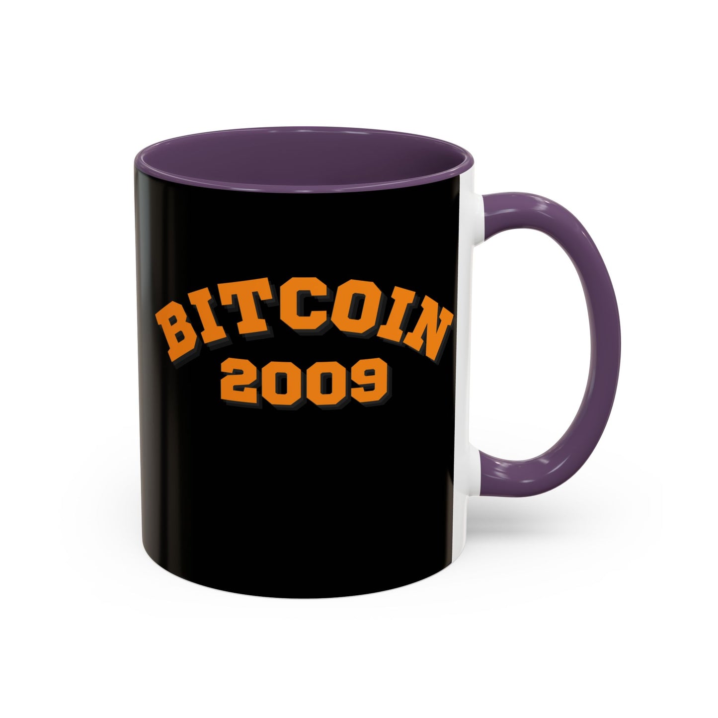 Bitcoin 2009 Black Accent Mug by cypherpunkgear.com